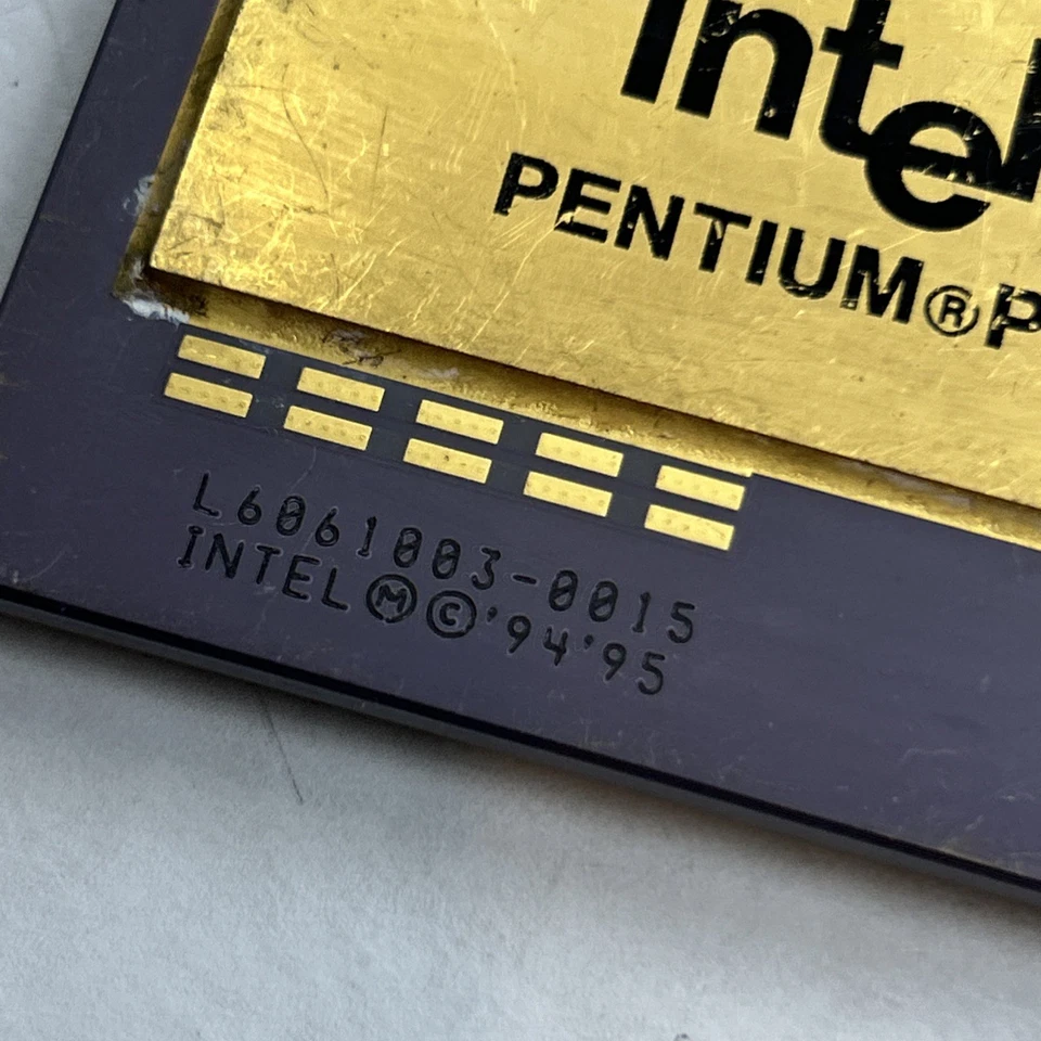 Intel Pentium Pro 150 MHz 256K L2 Socket 8 CPU Processor 1995 KB80521EX150 SY010 - Image 2 of 4