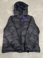 Ralph Lauren Polo Mens Puffer Padded Jacket Size Large Black Brand new Winter 