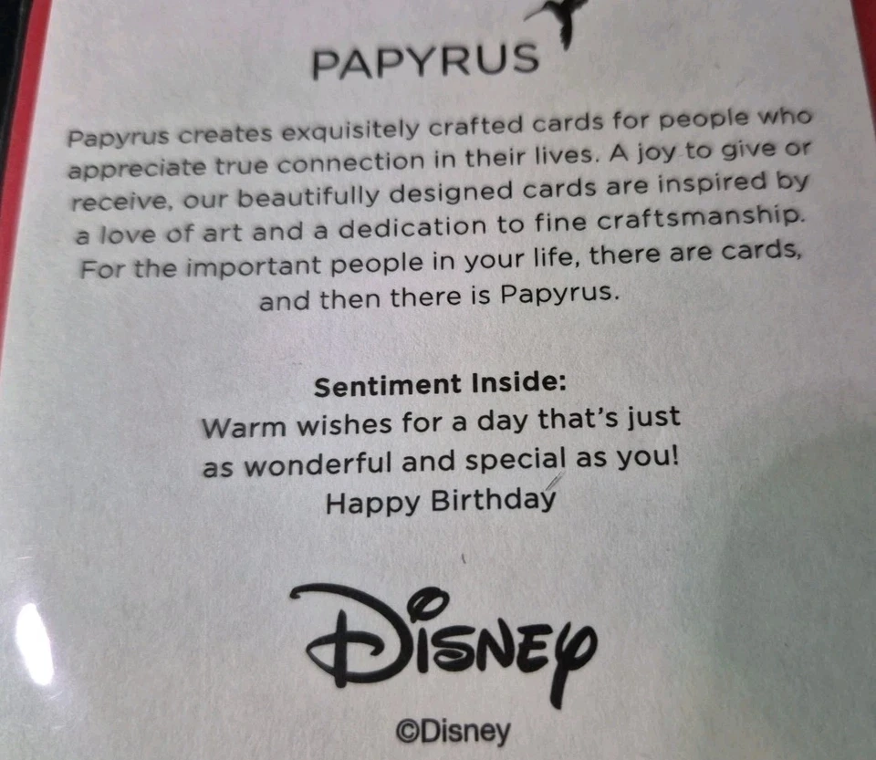 Tarjeta de cumpleaños Papyrus Disney Minnie Mouse NUEVA sellada Foto 3 de 3