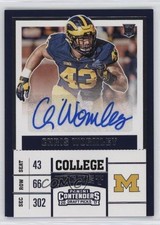 2017 Panini Contenders Draft Picks College Ticket Chris Wormley #241 Auto 7eo