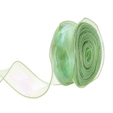 1 1/2 Zoll 10Yard Transparentes Organza Band f&uuml;r Shimmer Chiffon T&uuml;ll Wei&szlig;