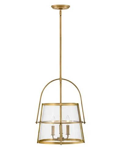 Hinkley Lighting 38113 Tournon 3 Light 15"W Pendant - Heritage Brass / Polished - Picture 3 of 7
