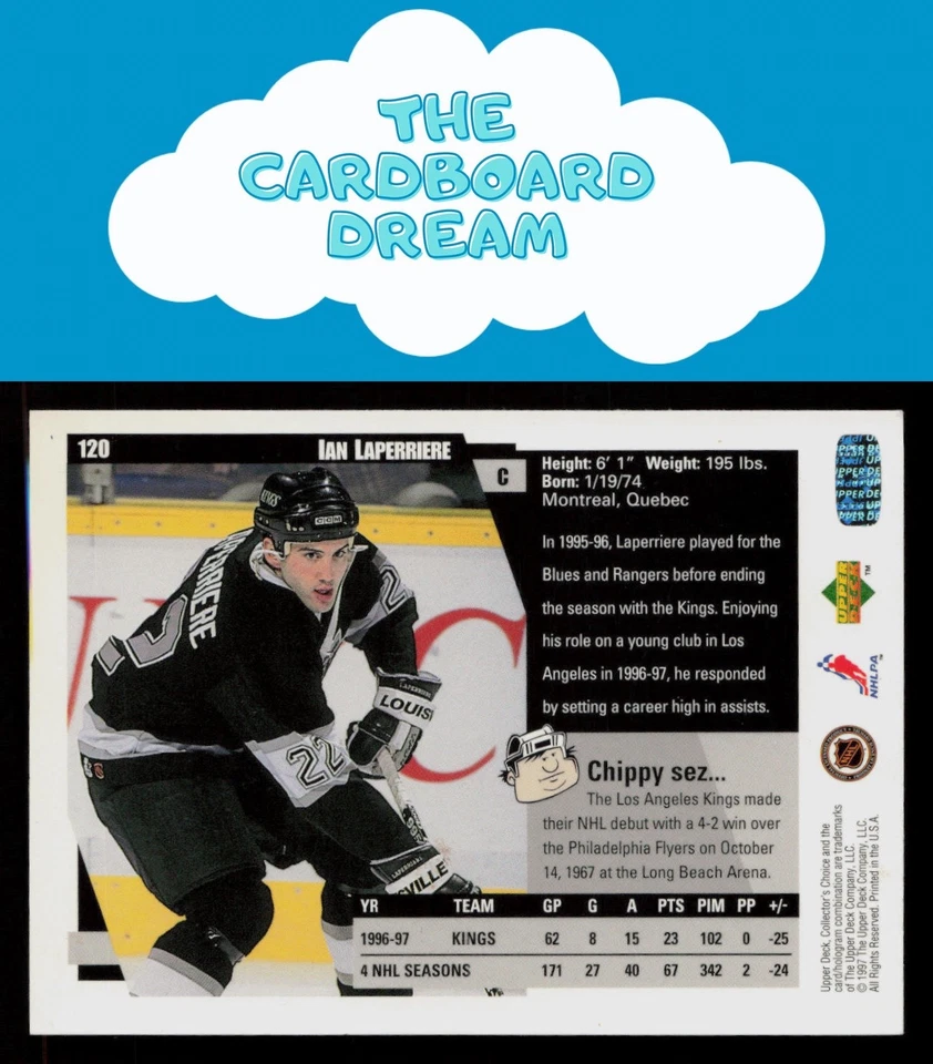 Ian Laperriere 1997-98 Collector's Choice #120 Los Angeles Kings Hockey Card - Image 2 of 2