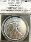 2014 American Silver Eagle MS70 First Day Of Issue Low Mintage 1oz US Coin