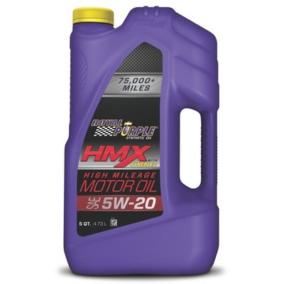 Royal Purple HMX 5W20 Premium Synthetic High Mileage Motor Oil, For 5 Quart