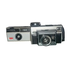 Kodak Vntg 60/70s Cameras 2 Instamatic 124 Instamatic X-45, Untested, AS IS