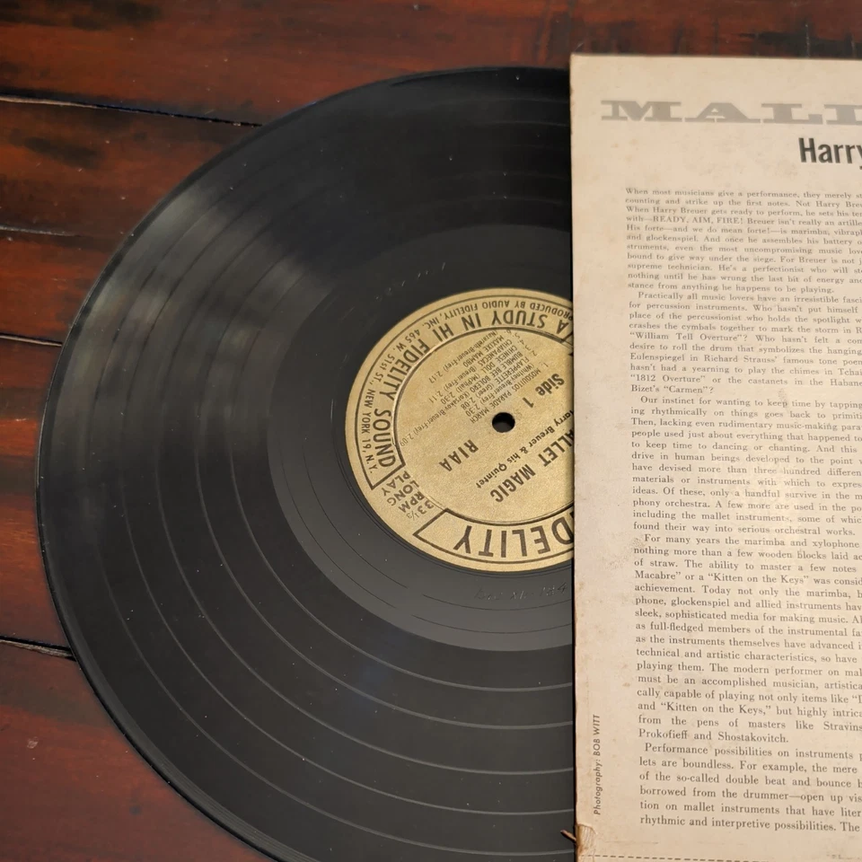 Harry Breuer And His Quintet - Mallet Magic UK LP VG to VG+ Vinyl — 第 3/3 张图片