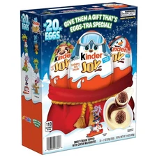 Kinder Joy Holiday Chocolate Egg Sweet Cream,Cocoa Wafer Bites Surprise Toy 20Ct