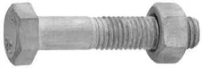 1/2"-13 x 8" Hot Dipped Galvanized Hex Bolt w/Nuts, 6" Thread Under-Sized, Qty25