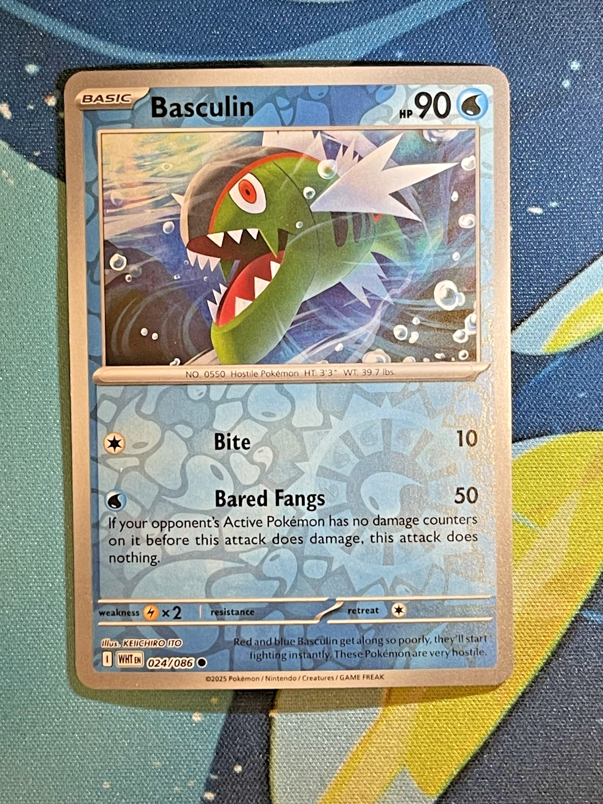 Pokemon Basculin #024/086 English White Flare Reverse Holo