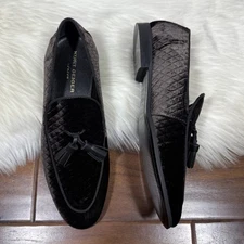 Kurt Geiger Men's Size 41.5 / US 8.5 Brown Henry Quilted Velvet Loafers Shoe