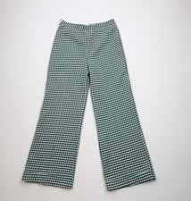 Deadstock Vtg 70s Streetwear Womens 14 Houndstooth Knit Bell Bottoms Pants USA