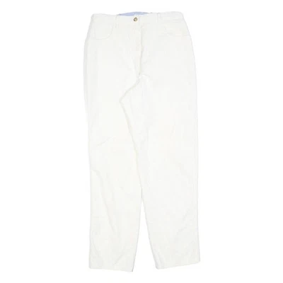 CHRISTOPHER & BANKS Blanc Femmes Standard Droit Pantalon W28 L30 Coton Mélange - Photo 1/4