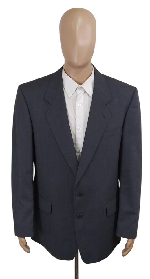 Vintage 90s Mappelli De Milano Gray Glen Plaid Red Check Wool Suit 43L 36X33 - Image 2 of 4