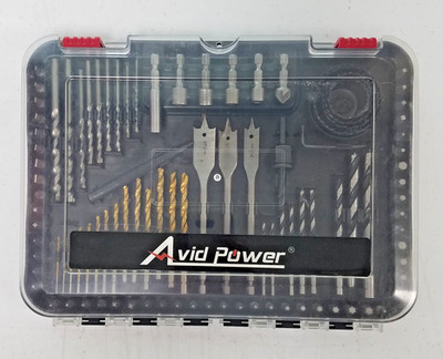 AVID POWER Cordless Drill 20V Max Lithium-Ion Power Drill Bit Set 100 pc.  NOB