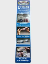 The Bead Buddy Storage Containers 8 Twins Jewelry Portable Travel Connectable