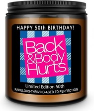 50th Birthday Gifts for Her Him, Happy 50th Birthday Candles Gift for Women Men,