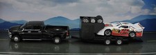 164 Black Parker Ramp Over Race Car Trailer For Adc Dirt Late Model Diecast New