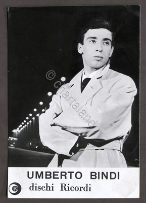 Photograph of Singer Umberto Bindi - Ricordi Records - 1960s