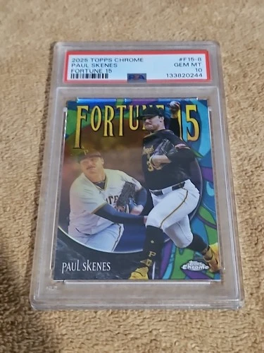 2025 Topps Chrome Paul Skenes Fortune 15 PSA 10 GEM MINT