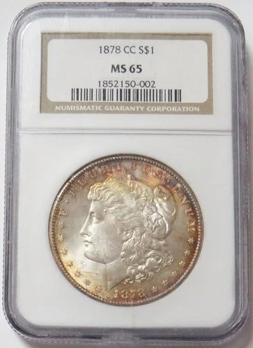 1878 CC CARSON CITY USA SILVER MORGAN DOLLAR $1 NGC MINT STATE 65