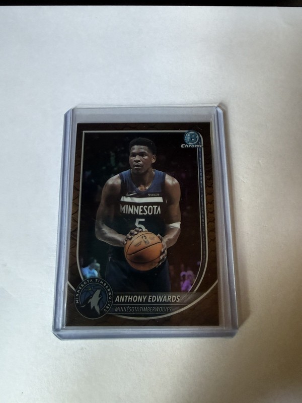 2025-26 Bowman Anthony Edwards Chrome Reptilian Refractor #BCV-103 Timberwolves