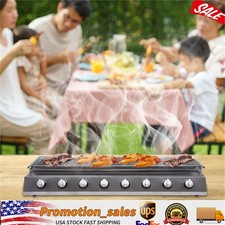 8 Burner Gas Grill LPG Tabletop Stainless Steel Buffet Barbecue BBQ Gas Grill