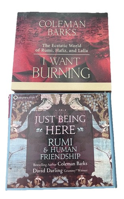 #ad #ad Coleman Barks 2 Audiobook CDs Just Being Here. Rumi amp; Human... amp; I Want Burning $25.00