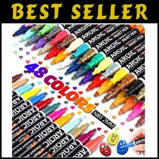 48-Pack Oil-Based Paint Markers Medium Tip Set