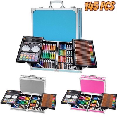 145 Teile Künstler Aluminium Kunst Etui Farbstifte Malset Kinder/Erwachsene