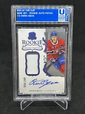 2023-24 Upper Deck The Cup Owen Beck Rookie Patch Auto /249 #112 Canadiens
