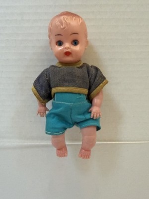 Vintage Plastic Baby  Doll by RedBox, Sleeper Eyes Hong Kong 5 Inch Doll