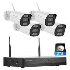 5MP FUNK WIFI Überwachungskamera Set Außen 10CH 2TB NVR WiFi 6 Metall IP Kameras