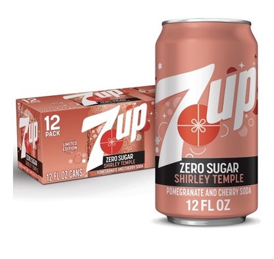 7UP Shirley Temple Pomegranate and Cherry ZERO SUGAR (12 PACK) - SHIPS SAME DAY