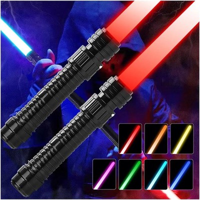 Light Up Swords Saber for Kids,Retractable Toys Swords with FX Sound | 2 pack 7
