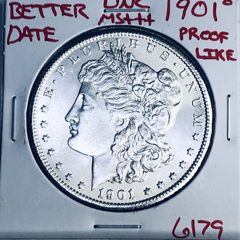 1901 O BU GEM MORGAN SILVER DOLLAR UNC MS+++ PL U.S. MINT RARE COIN 6179