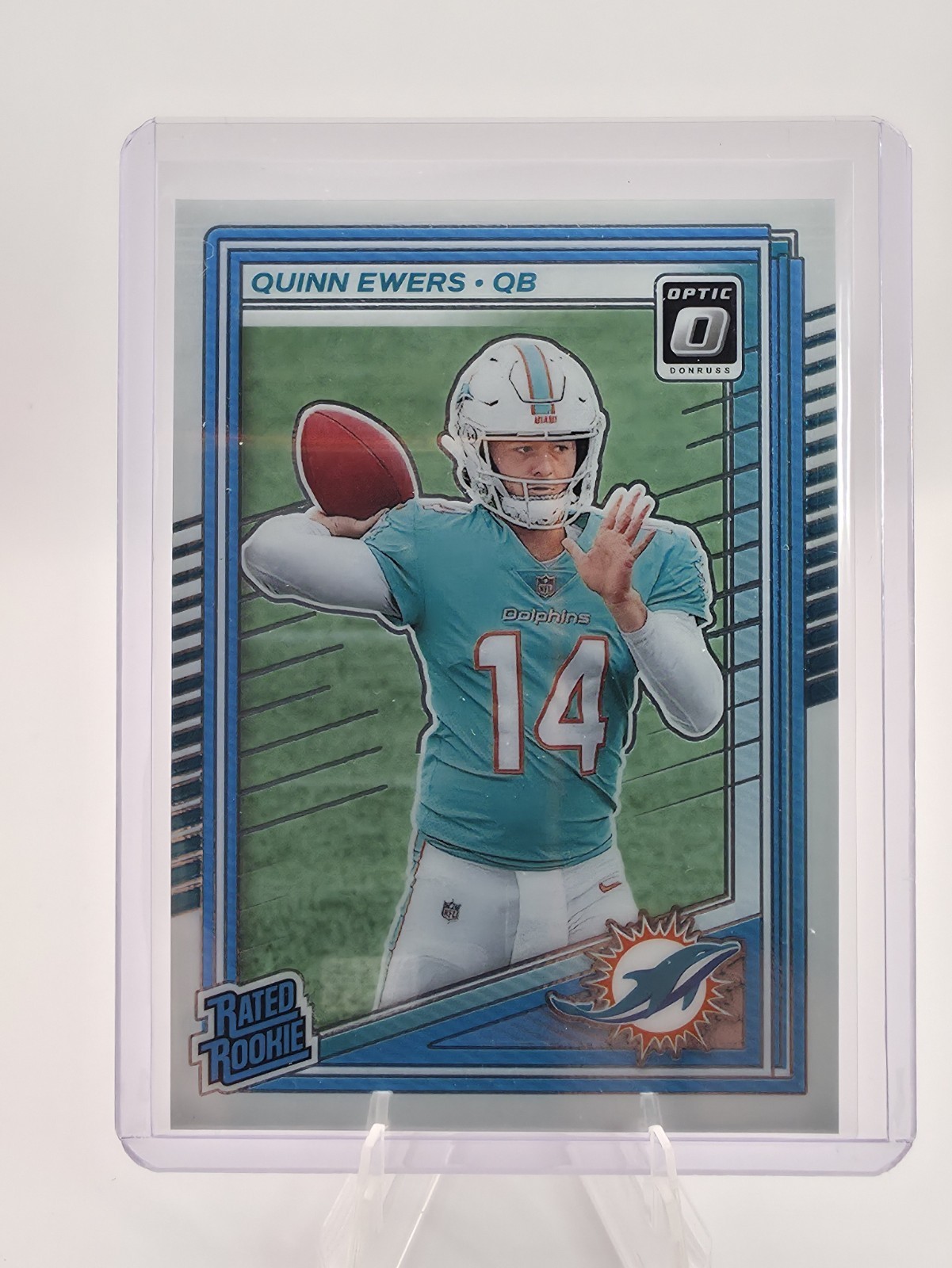 2025 Panini Donruss Optic - Rated Rookie Quinn Ewers #213 (RC) Miami Dolphins