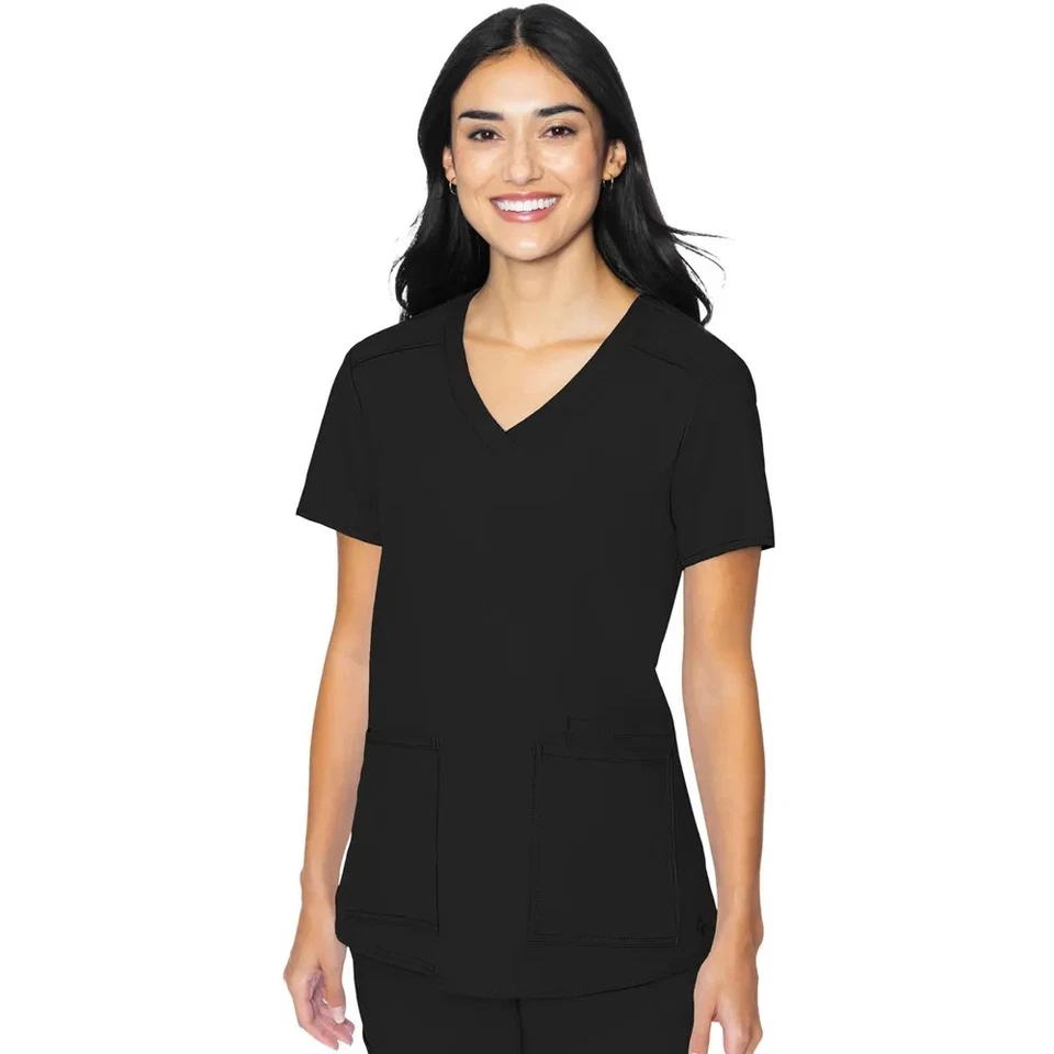Med Couture Insight Three Pocket Scrub Top Style MC2411 - Image 2 of 4