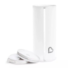 Portable Disposable Diaper Pail Holds Up to 90 Newborn Diapers 3-Pack White