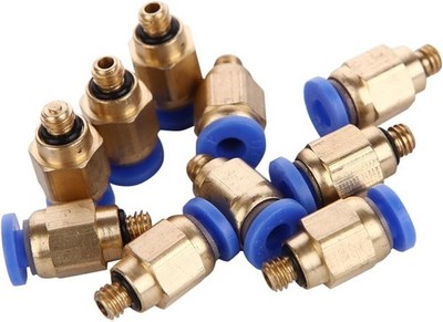 10Pcs PC4-M5 Pneumatic Straight Quick Fitting 4mm Tube M5 Thread Push Connect