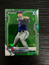 2021 Bowman Chrome Sapphire Green #17 Blue Jays Nate Pearson /125
