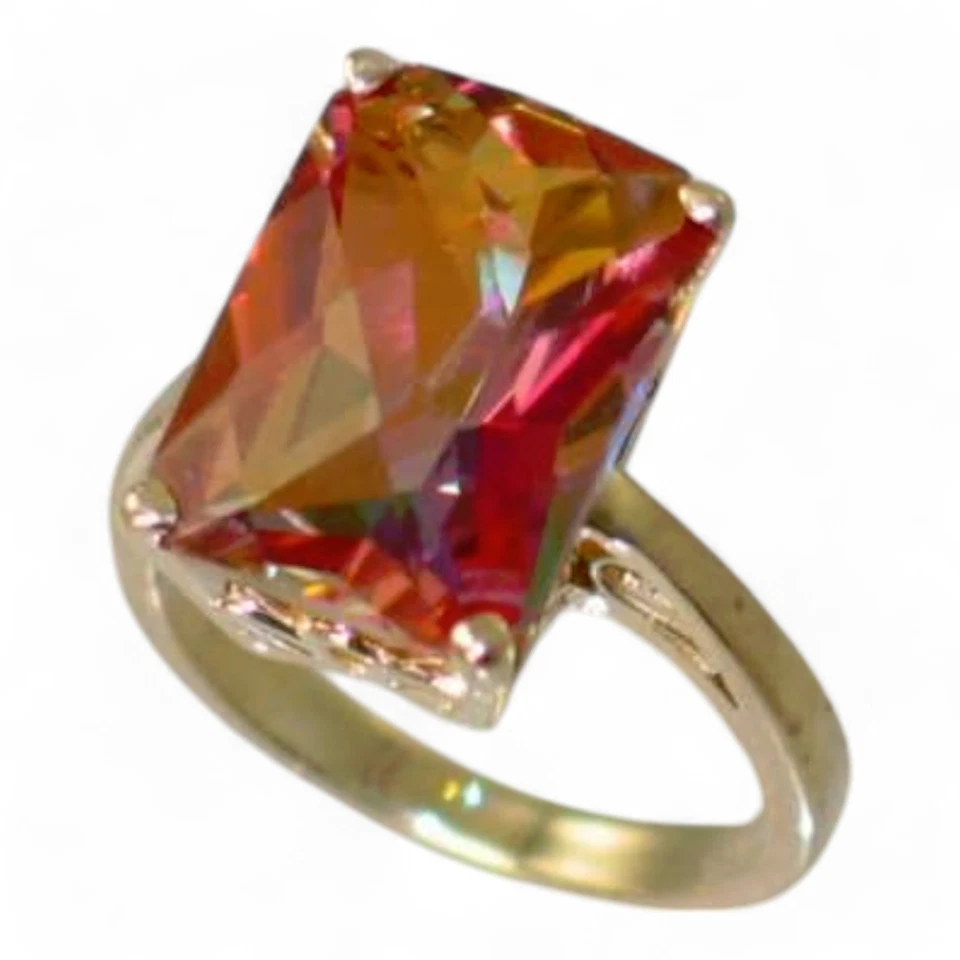 Twilight Fire Topaz, 10KY or 14KY Solid Gold Ladies Ring, R189 - Image 2 of 4