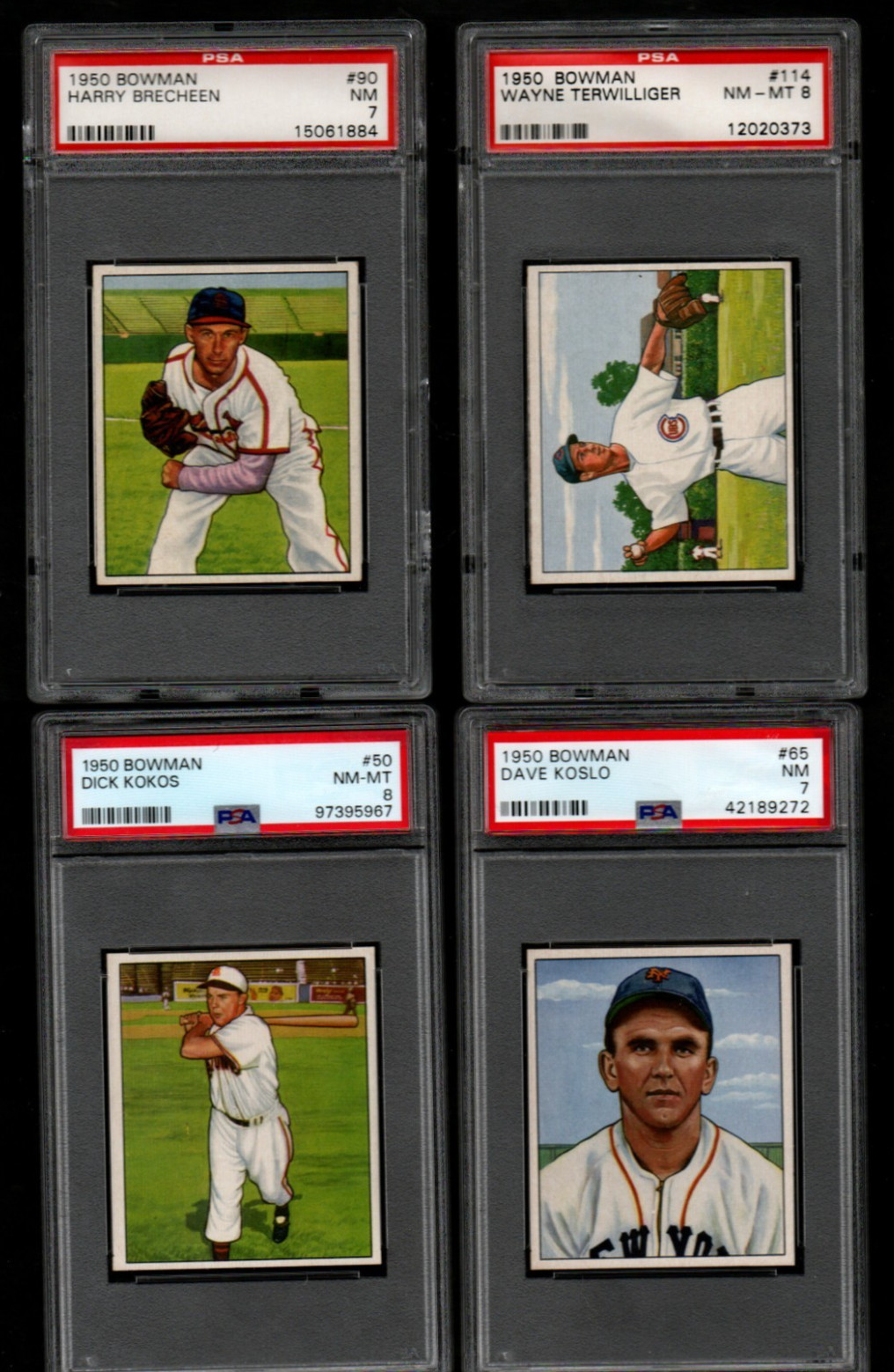 Wayne Terwilliger #114 Baseball Cards 1950 Bowman trading card — raw and PSA graded price guide