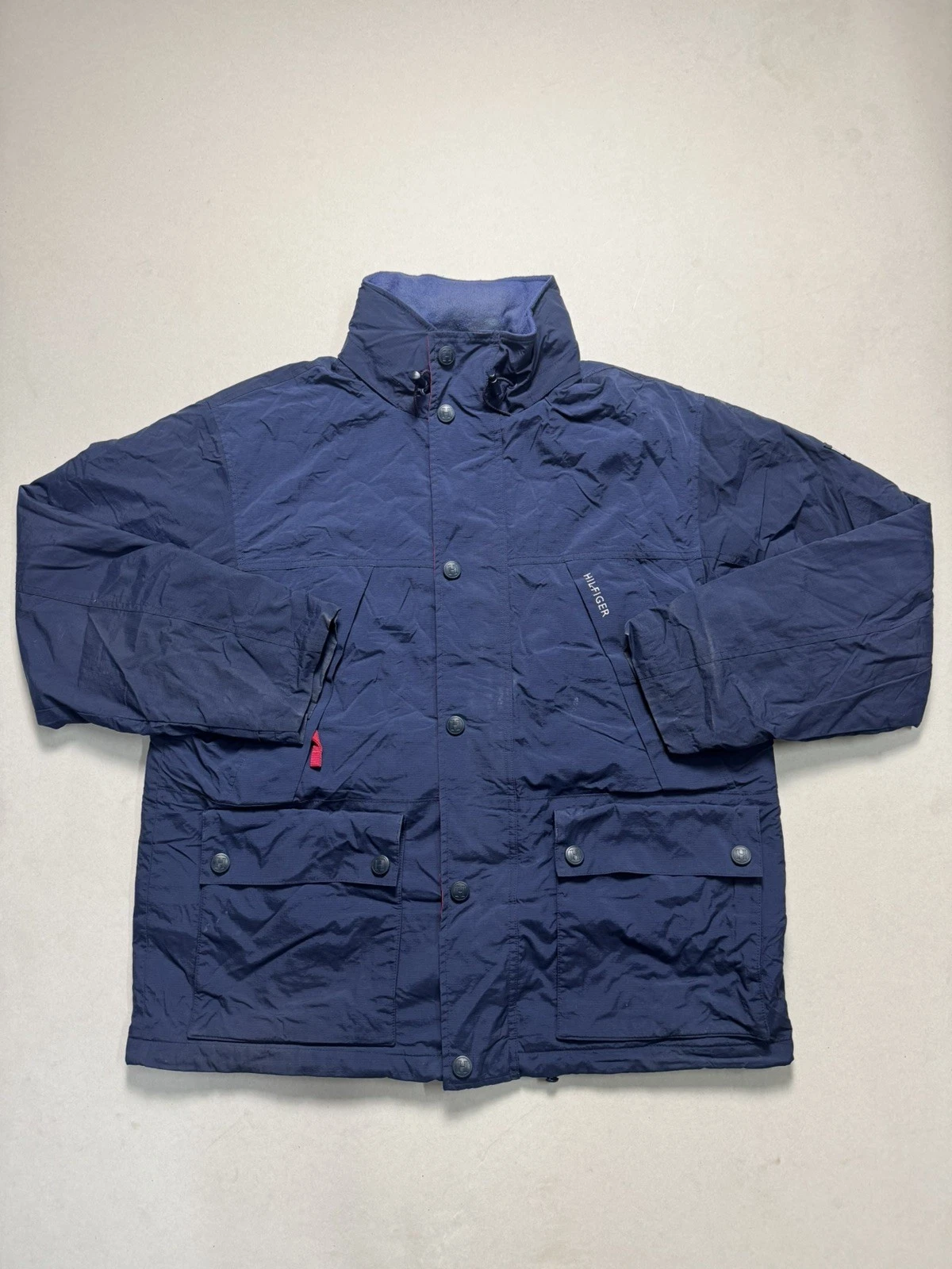 Navy Blue Tommy Hilfiger Coat| Size: Large