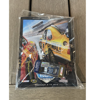 RCCA Daytona 500 2010 Souvenir Program & Blue White NASCAR Diecast Car