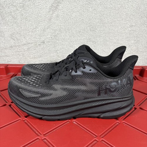 Hoka One One Clifton 9 Zapatos Para Hombre Talla 14 D Negros Tenis para Correr Cómodos Bajos - Imagen 2 de 12