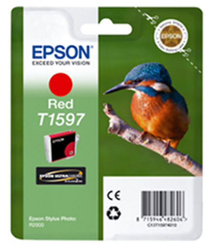 Cartouche Epson T1597 Rouge : réparez les dominantes de couleur sur votre imprimante R2000