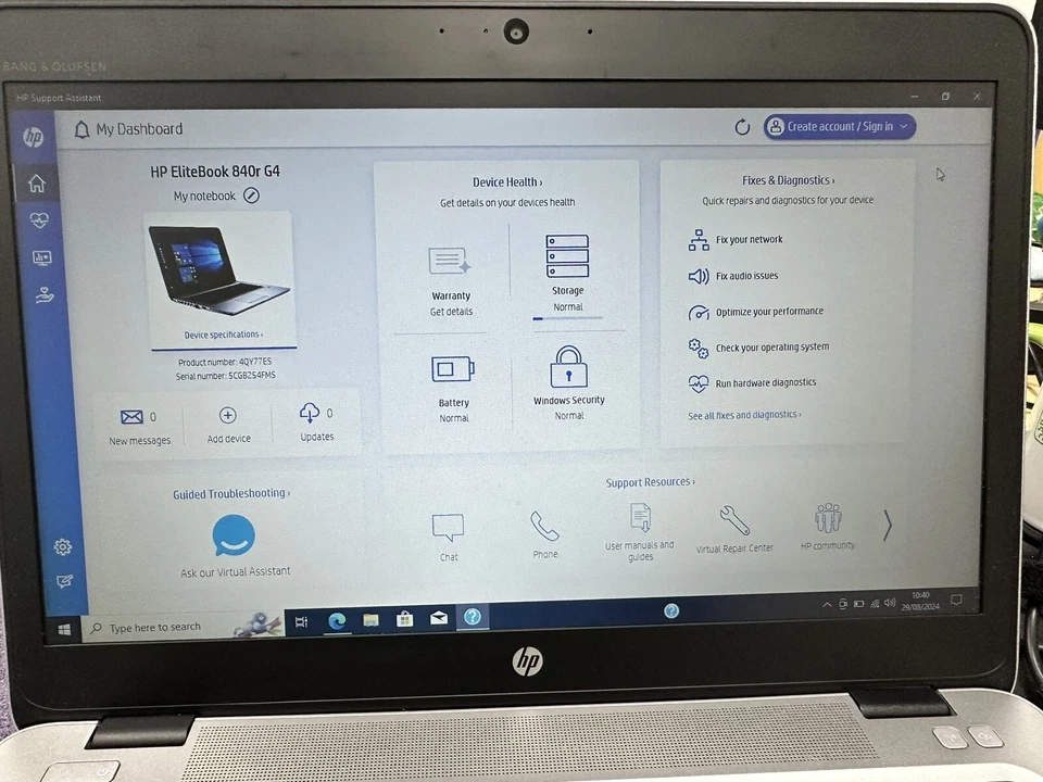 HP EliteBook 840R G4 Laptop I5-7200U 2.50 GHZ-8GB RAM-256GB SSD Windows 10 Pro - Image 2 of 4