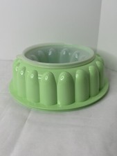 Vintage Tupperware Jello Mold Ice Ring Light Mint Blue/Green Large 3 Piece #1202