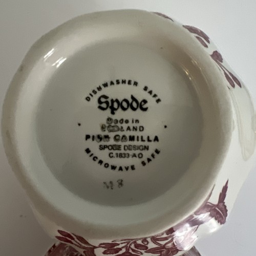 Spode Pink Camilla Creamer & Open Sugar Bowl Dishwasher Micro Safe England - Picture 10 of 11